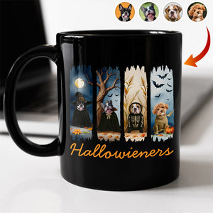 Custom Dog Photo Hallowieners Black Mug For Halloween TH10 896123