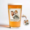 Custom Photo Father Of the Bride Or Groom Vintage Beer Glass - Gift For Dad, Father's Day HO82 902316