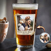 Custom Photo Father Of the Bride Or Groom Vintage Beer Glass - Gift For Dad, Father's Day HO82 902316
