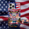 Celebrate 100 Years of Road Route 66 and America 250th Anniversary Custom Car Photo Phone Case HA75 920310