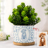 Custom Pet Portrait Vintage Toile Style Plant Pot – Gift For Pet Lovers HA75 921758