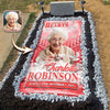 Custom Photo Forever In Our Hearts Memorial Grave Blanket LM32 897517