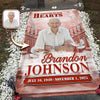 Custom Photo Forever In Our Hearts Memorial Grave Blanket LM32 897517