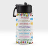 Personalized Back To School I Am Kind Kids Water Bottle With Straw TH10 894187