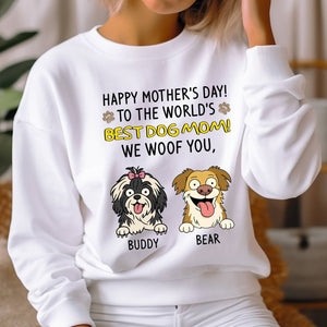 Happy Mother's Day, Best Dog Mom, We Woof You Bright Shirt Personalized Gift HO82 893694