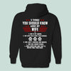 GeckoCustom 5 Things You Should Know About My Wife Dog Shirt K228 HN590 Pullover Hoodie / Black Colour / S