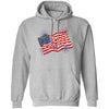 GeckoCustom American Flag Fireworks 4Th Of July Shirt H412 Pullover Hoodie / Sport Grey / S
