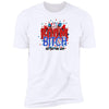 GeckoCustom BOOM BITCH Get Out The Way Fireworks 4th Of July H391 Premium Tee / White / S