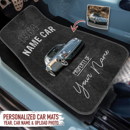 GeckoCustom Car mats Personalized Gift, Upload photo classic car, Custom name & year, HN590