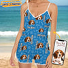 GeckoCustom Custom Dog Photo Sleeveless Romper K228 888994