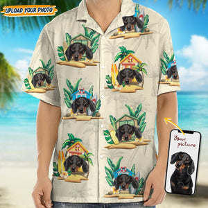 GeckoCustom Custom Dog Photo Tropical Hawaii Shirt N304 889096