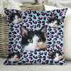 GeckoCustom Custom Photo Cat Leopard Pattern For Cat Lover Pillow N304 HN590