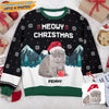 GeckoCustom Custom Photo Meowy Christmas Cat AOP Sweatshirt T368 HN590