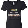 GeckoCustom Custom Photo Mom Grandma Dark Shirt N304 889058 Women V-neck / V Black / S