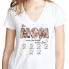 GeckoCustom Custom Photo This Mama Wears Her Heart On Her Sleeve Shirt N304 889153 Women V-neck / V White / S
