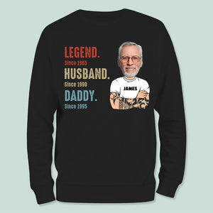 GeckoCustom Custom Photo Vintage Legend Husband Daddy Face Since Years Man Shirt K228 HN590
