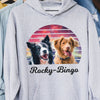 GeckoCustom Dog Cat Vintage Retro Photo Shirt Personalized Custom Photo Dog Cat Pet Bright Shirt C548 Pullover Hoodie / Sport Grey Colour / S