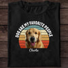 GeckoCustom Dogs Are My Favorite People Vintage Retro Photo Shirt, Personalized Custom Photo Shirt H458