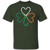 GeckoCustom Fishing Hook Irish Shamrock St Patrick Shirt Basic Tee / Forest / S