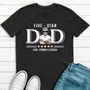 GeckoCustom Five Star Dad Personalized Custom Father's Day Birthday Shirt C316 Basic Tee / Black / S