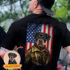 GeckoCustom Flag America Uniform Soldier Custom Photo Dog Cat Portrait Back Shirt N369 HN590