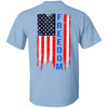 GeckoCustom Freedom Flag 4th of July Shirt H374 Basic Tee / Light Blue / S