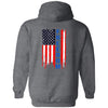 GeckoCustom Freedom Flag 4th of July Shirt H374 Pullover Hoodie / Dark Heather / S