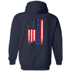 GeckoCustom Freedom Flag 4th of July Shirt H374 Pullover Hoodie / Navy / S
