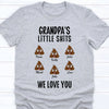 GeckoCustom Grandpa's Little Shits Personalized Custom Family Shirt C294 Unisex T-Shirt / Light Blue / S