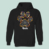 GeckoCustom Halloween Paw Print Dog Shirt N304 HN590 Pullover Hoodie / Black Colour / S