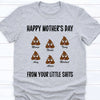 GeckoCustom Happy Mother's Day From Your Little Shits Personalized Custom Family Shirt C294 Unisex T-Shirt / Light Blue / S