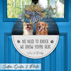 GeckoCustom Hope you like Big Dog Wooden Door Sign With Wreath, Upload Photo HN590