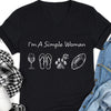 GeckoCustom I'm A Simple Woman Man Personalized Custom Football Shirts C508