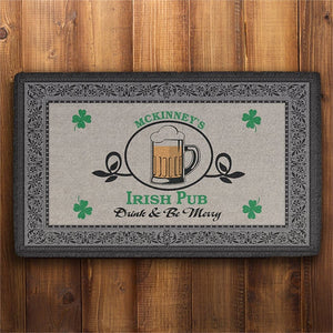 GeckoCustom Irish Pub St. Patrick's Day Custom Door Mat 30x18 inch - 75x45 cm
