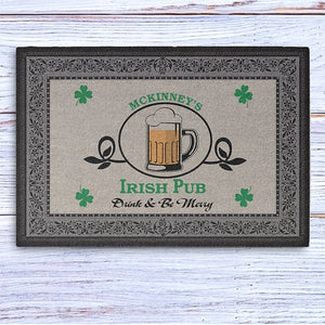 GeckoCustom Irish Pub St. Patrick's Day Custom Door Mat 24x16 inch - 60x40 cm