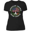 GeckoCustom irish roots american Women Tee / Black / X-Small