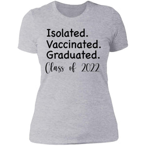 GeckoCustom isolated graduated White Senior Women Tee / Heather Grey / X-Small