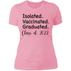 GeckoCustom isolated graduated White Senior Women Tee / Light Pink / X-Small