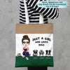 GeckoCustom Just A Girl Who Loves Dog Tote Bag For Dog Lover, HN590 13x13 in