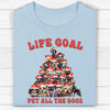 GeckoCustom Life Goal Pet All The Dogs Personalized Custom Dog Christmas Sweatshirt C485 Unisex T Shirt / White / S
