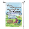 GeckoCustom Love Is Not Getting Divorced After Trying To Park The Camper Camping Flag 12"x18"