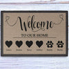 GeckoCustom Many Custom Family & Pet Name Welcome Doormats 24x16 inch - 60x40 cm