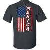 GeckoCustom Merica Distressed American Flag 4th of July H375 Basic Tee / Dark Heather / S