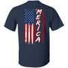 GeckoCustom Merica Distressed American Flag 4th of July H375 Basic Tee / Navy / S