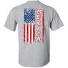 GeckoCustom Merica Distressed American Flag 4th of July H375 Basic Tee / Sport Grey / S