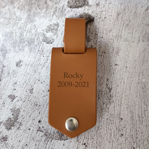 GeckoCustom My Favorite Hello And Hardest Goodbye Dog Pet Memorial Vintage Leather Photo Keychain C249