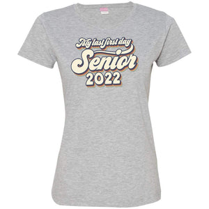 GeckoCustom My Last First Day Senior 2022 Retro Shirt, Senior 2022 Retro Shirt, Class of 2022 Shirt Women Shirt / Sport Grey / S