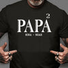GeckoCustom Papa Custom Kids Names Personalized Custom Father's Day Shirt H319