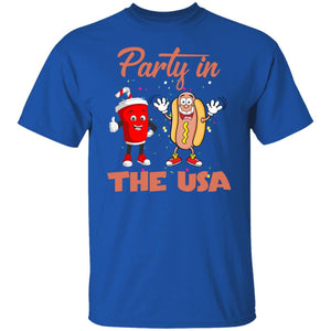 GeckoCustom Party in the USA Fourth of July Shirt H403 Basic Tee / Royal / S