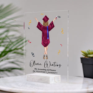 GeckoCustom Personalized Acrylic Plaque Gift For Graduation Senior C601V1